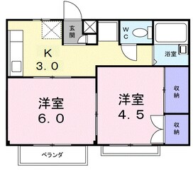 グリーンヒルズの物件間取画像